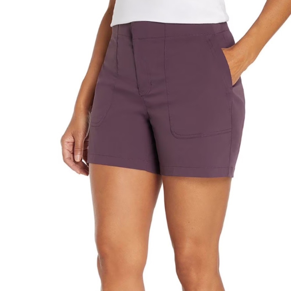 Eddie Bauer Horizon Guide Hiking Shorts Purple‎ Women's Size 14 - Picture 2 of 11